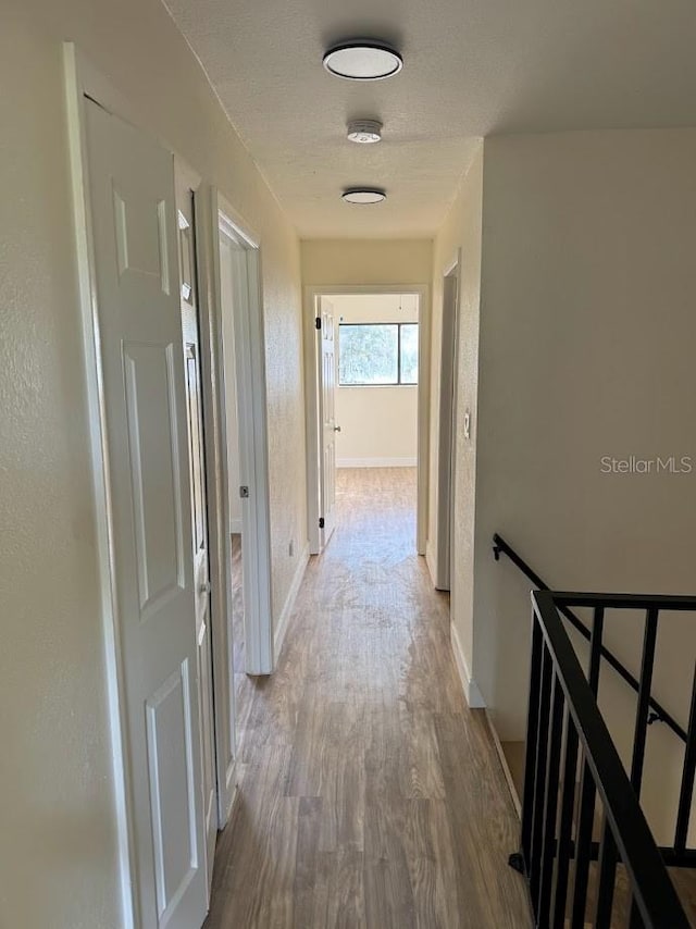 hall featuring light hardwood / wood-style flooring