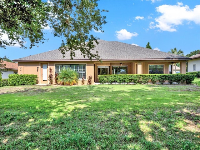 ranch-style house with a front yard