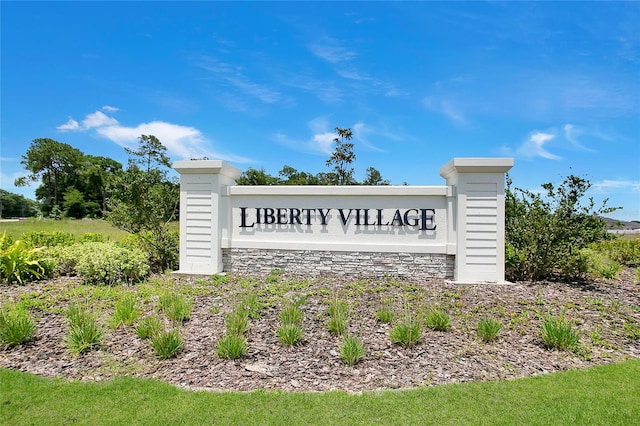 view of community sign