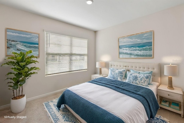 view of carpeted bedroom