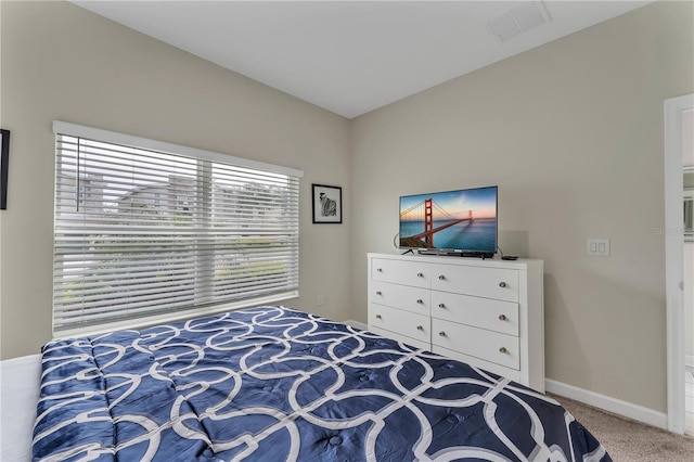 bedroom with carpet