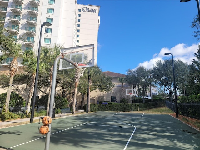 view of sport court