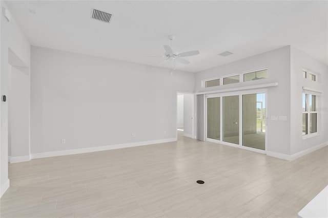 spare room featuring ceiling fan