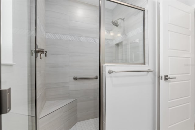 bathroom with an enclosed shower