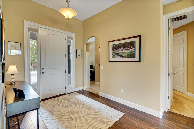 view of tiled entrance foyer