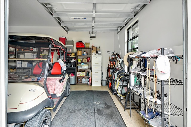 garage featuring a garage door opener