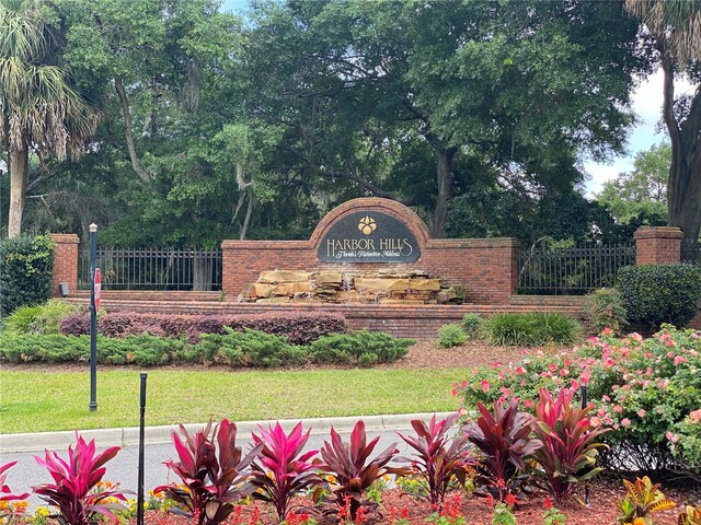 view of community sign