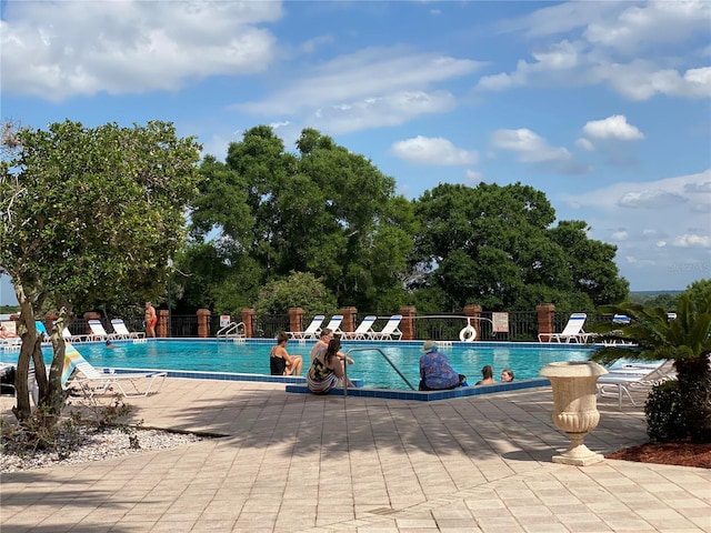 view of pool with a patio