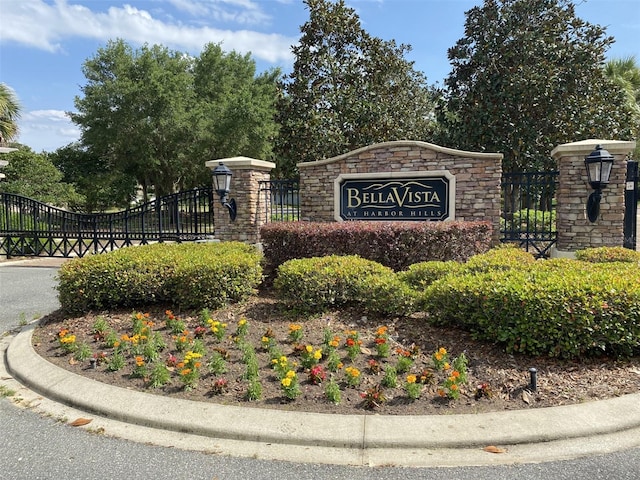 view of community sign