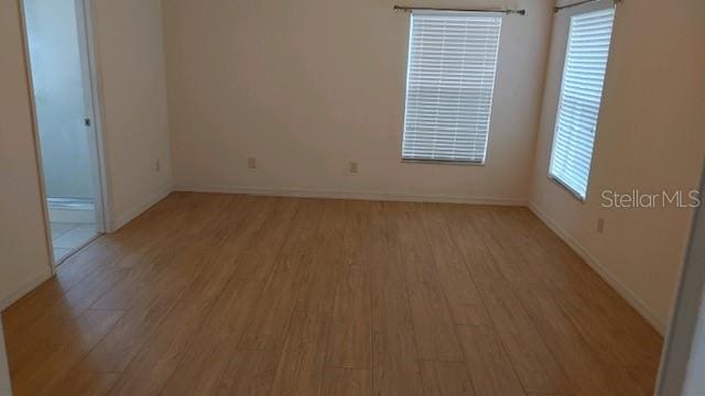 empty room featuring light hardwood / wood-style flooring