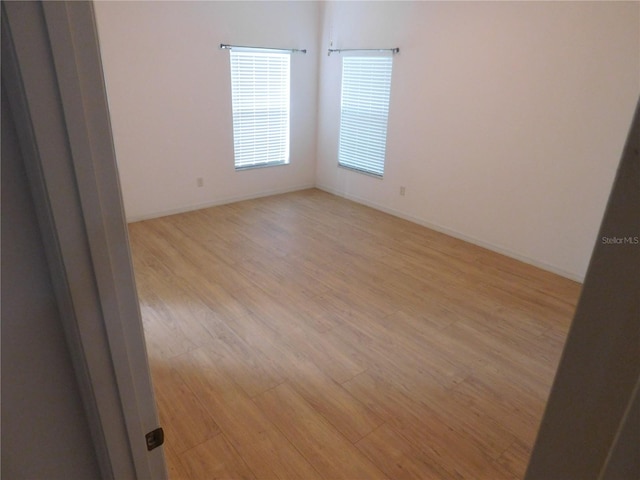 empty room featuring light hardwood / wood-style flooring