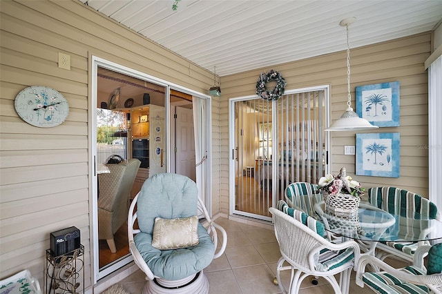 view of sunroom