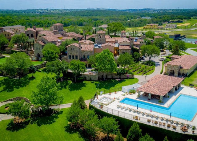 bird's eye view featuring a residential view