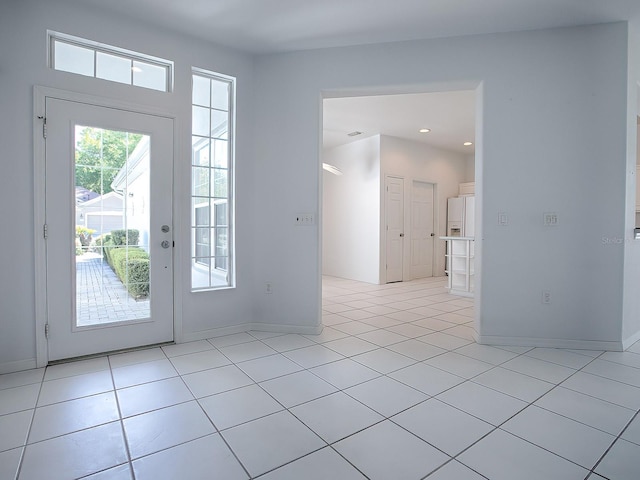 view of tiled foyer