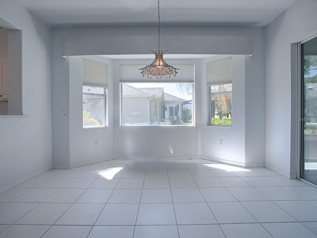 view of tiled spare room