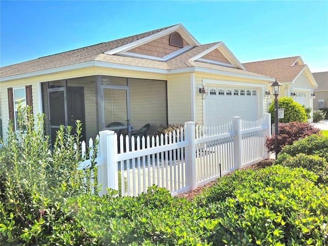 view of front of house featuring a garage