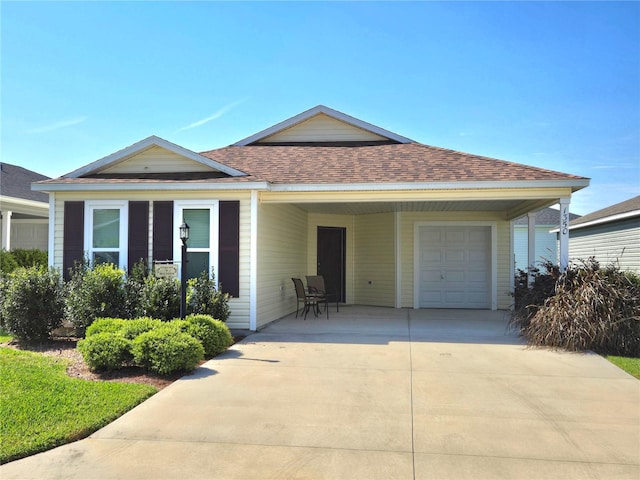 view of front of house featuring a garage