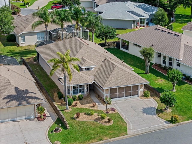 drone / aerial view featuring a residential view