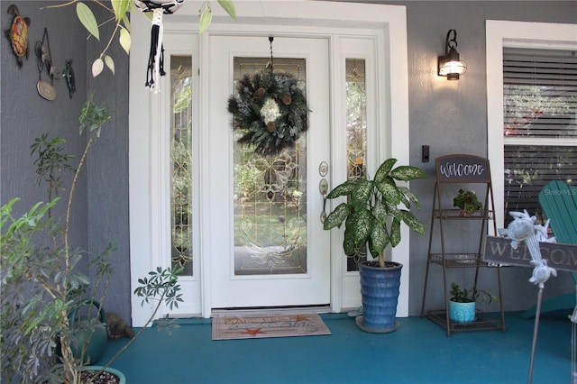 view of doorway to property