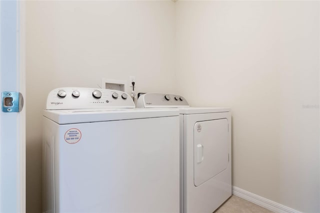 laundry area featuring hookup for a washing machine and washer and clothes dryer