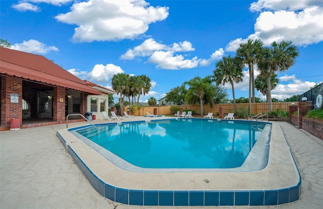 view of pool with a patio area