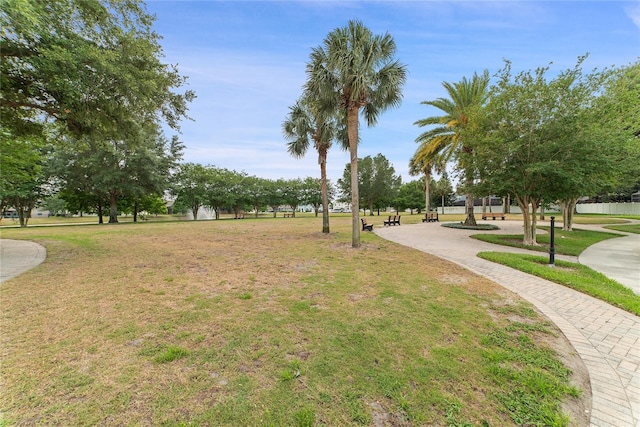 surrounding community featuring a yard