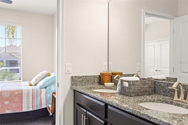 bathroom with dual vanity