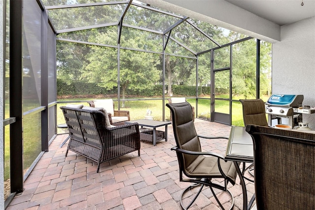 view of sunroom