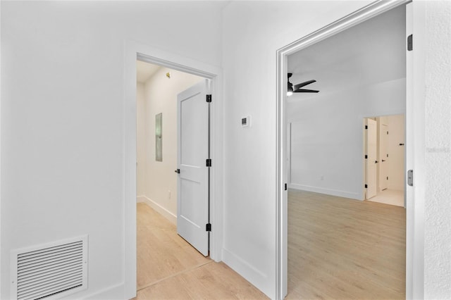 hallway featuring light hardwood / wood-style floors