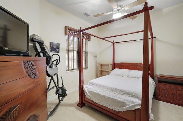 bedroom with ceiling fan