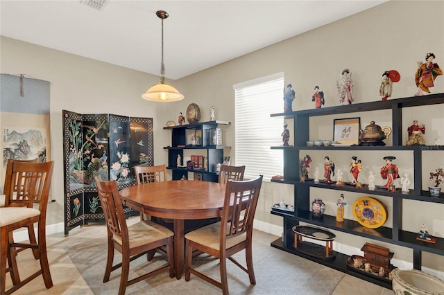 view of dining space