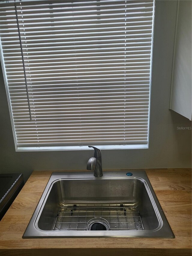 room details with sink and wood-type flooring