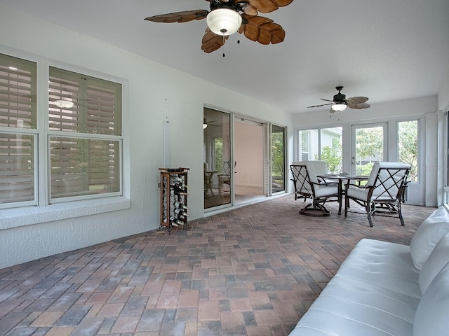 view of sunroom / solarium