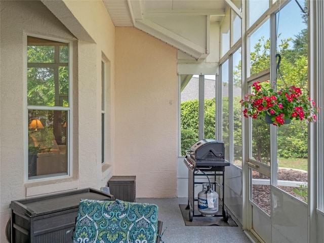 view of sunroom