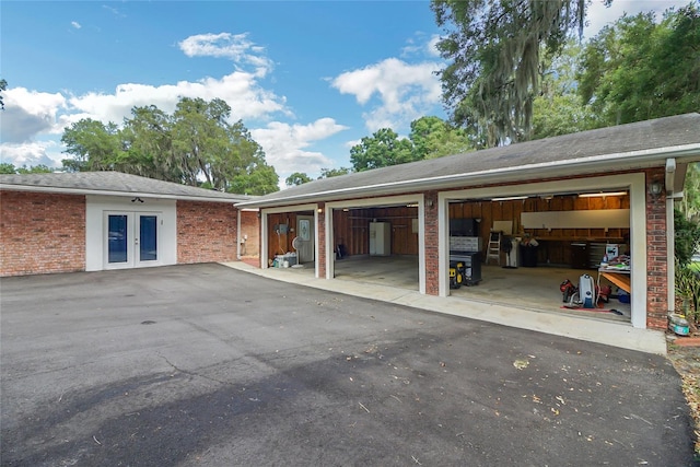 exterior space with french doors