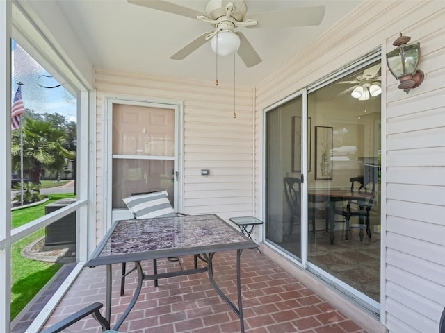 1405 W Schwartz Blvd, The Villages, FL 32159 - sunroom / solarium featuring ceiling fan