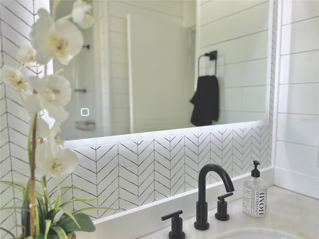 interior details featuring vanity