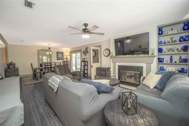 living room featuring hardwood / wood-style floors