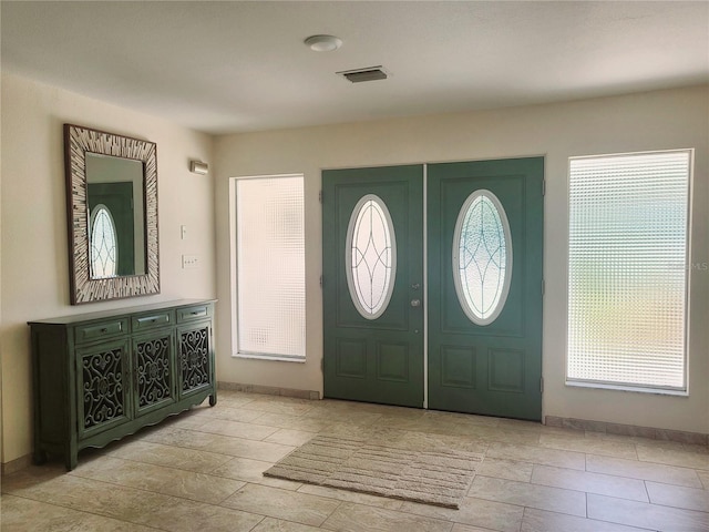 entrance foyer with french doors