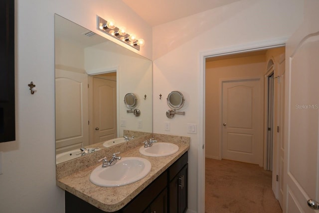 bathroom with vanity