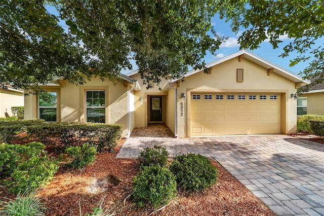 view of front of home featuring a garage