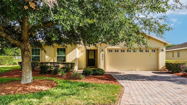 view of front of home featuring a garage