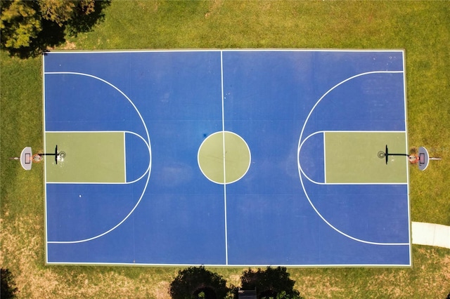 view of basketball court with community basketball court