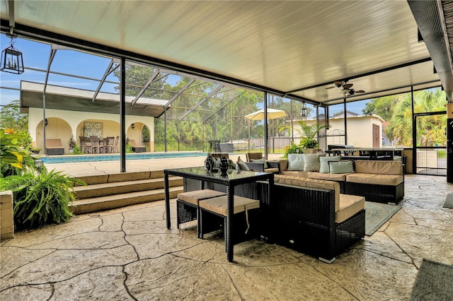 view of sunroom / solarium