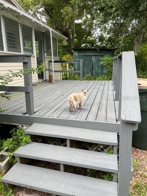 view of wooden deck