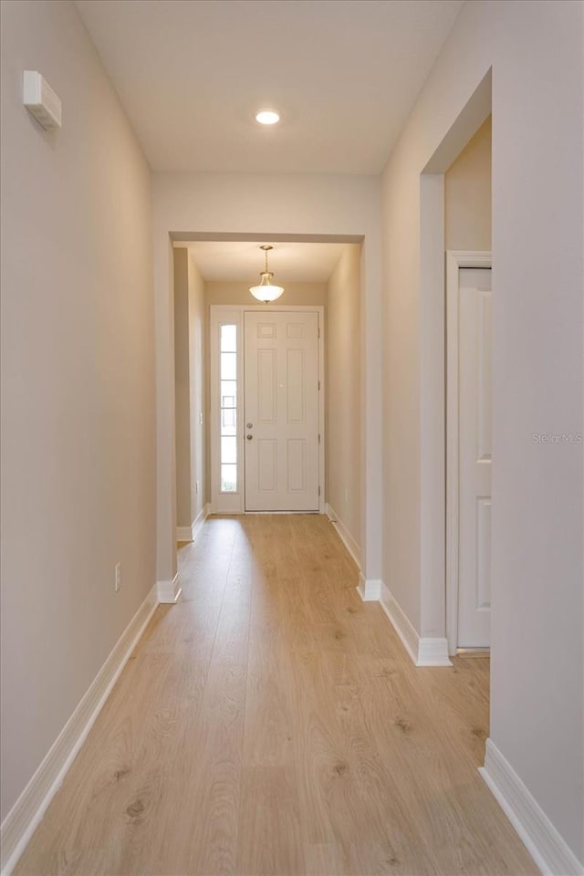 foyer featuring light hardwood / wood-style floors