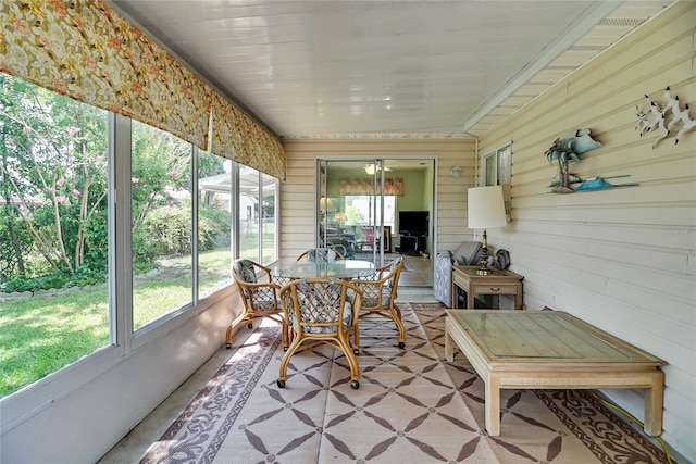 sunroom featuring a wealth of natural light