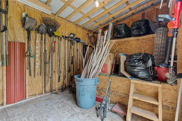 view of storage area