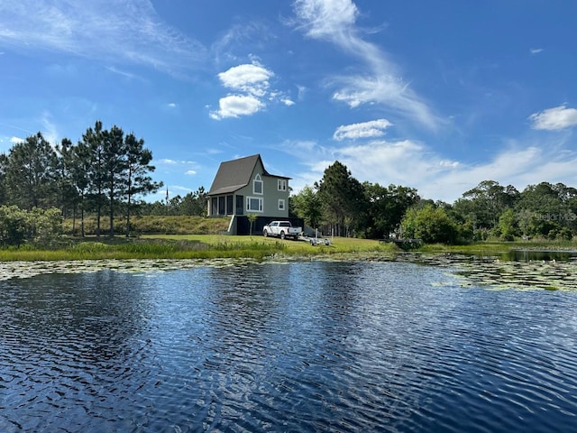 view of property view of water