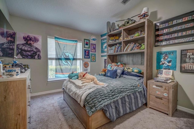 32313 Oak Canopy Dr, Sorrento, FL 32776 - bedroom with light carpet, a textured ceiling, and baseboards
